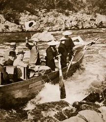 King Edward VIII at the Rapids in Kyoto in Japan, 1922